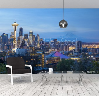 Picture of Seattle Cityscape at Twilight